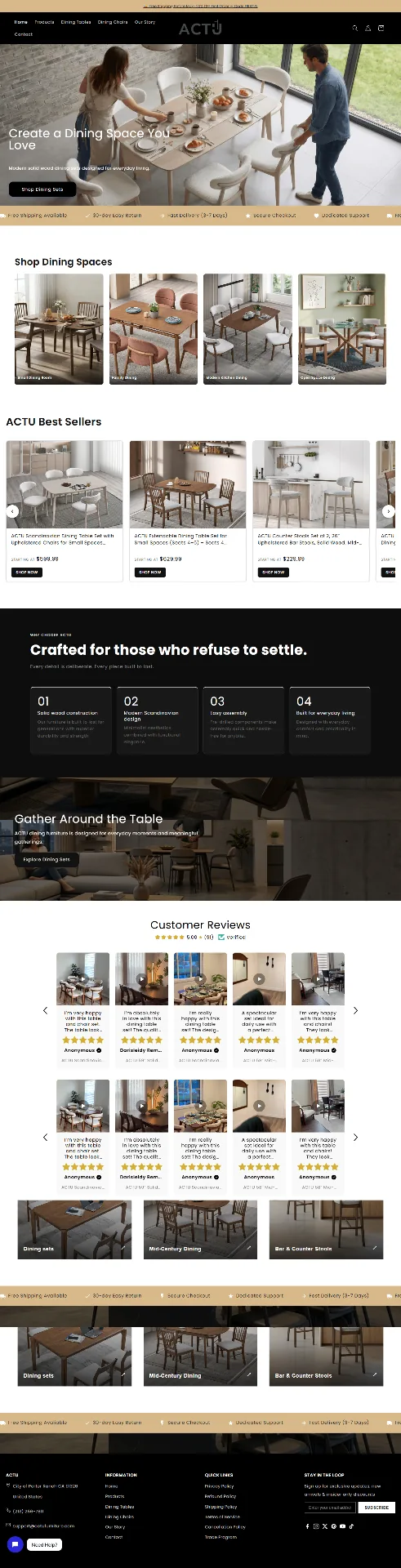 Premium Shopify CRO & Product Page Optimization — Furniture Shopify store